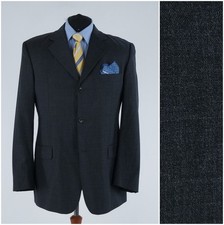 Mens Italian Wool Blazer 46R UK Size STRELLSON Grey Sport Coat Jacket