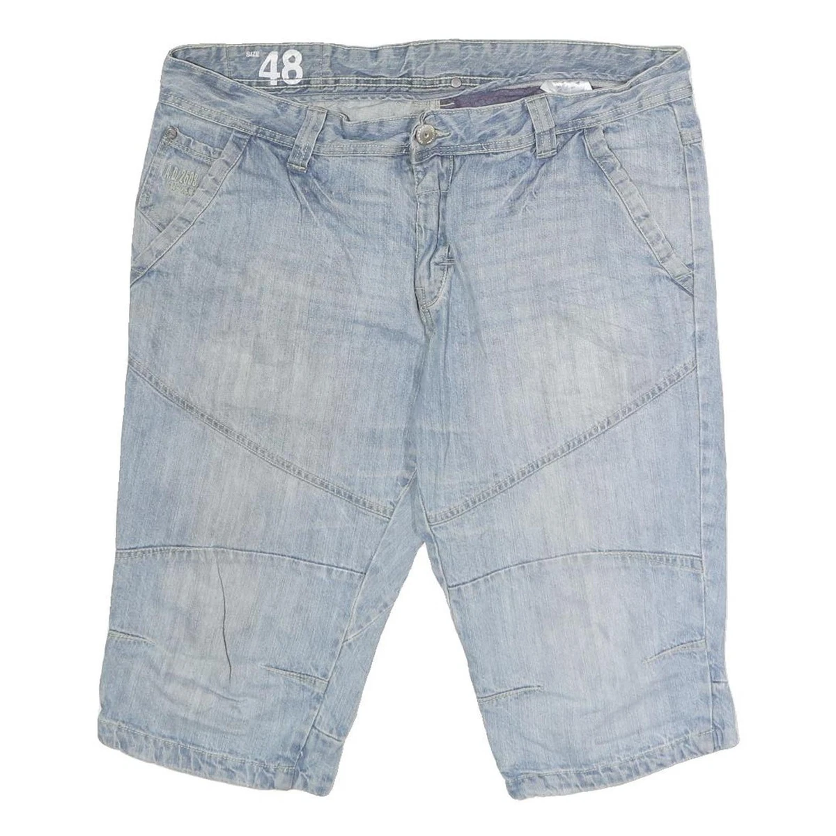 Springfield Bermuda Denim Stretch Pantaloncini, Grigio Medio, 30W Reg/Regolare Uomo