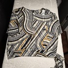 Lane Bryant Top Plus Size 14/16 Sheer Casual Pullover Stripped Black &White