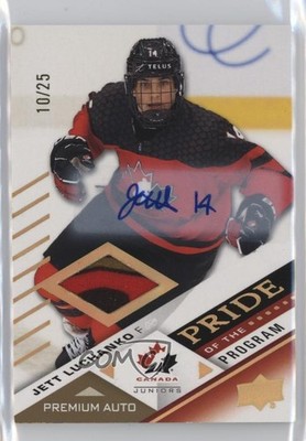 2024 Team Canada Juniors 10/25 Jett Luchanko #83 RPA Rookie Patch Auto RC 18lg
