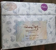 Panama Jack Palms Sheet 6 Piece Set Island Breeze Collection Green Full NEW