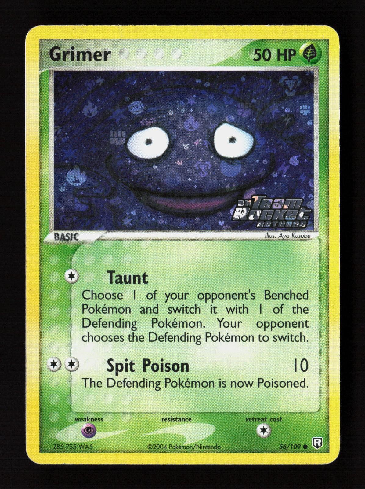 Grimer 56/109 Common Team Rocket Returns Pokemon Reverse Holo Moderately Played