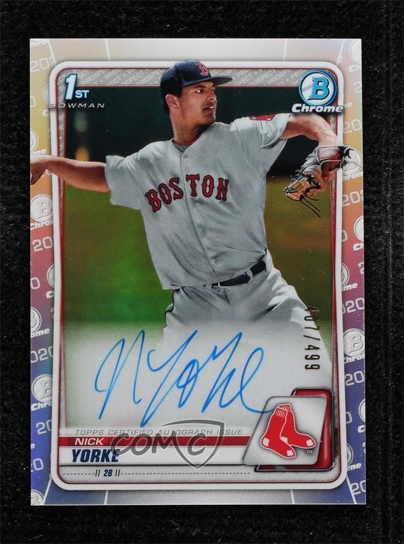2020 Bowman Draft Chrome Picks Refractor 407/499 Nick Yorke #CDA-NY Auto f0r