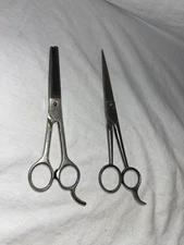 Economy Supp Co. Taper Fine 44/20 Shears & Dubl Duck Forged Carbon Steel Scissor