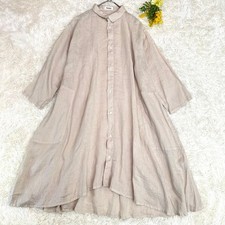 ISSEY MIYAKE Plantation Linen 100 Shirt Dress Plantation Dye M Made in Japan