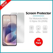 10x For Motorola Moto G Stylus 5G 2026 Screen Protector w/ cloth