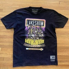 Los Angeles Lakers Shirt Mens XL Black NBA Basketball LakeShow Mitchell Ness Tee