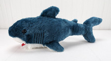 Blue Great White Shark Plush Stuffed Animal 18" Ocean Security Toy