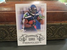 National Treasures Parallel Base Card Seahawks Marshawn Lynch  4/5  2013