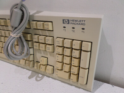 VINTAGE! HP Hewlett Packard PS/2 QWERTY White Keyboard | eBay