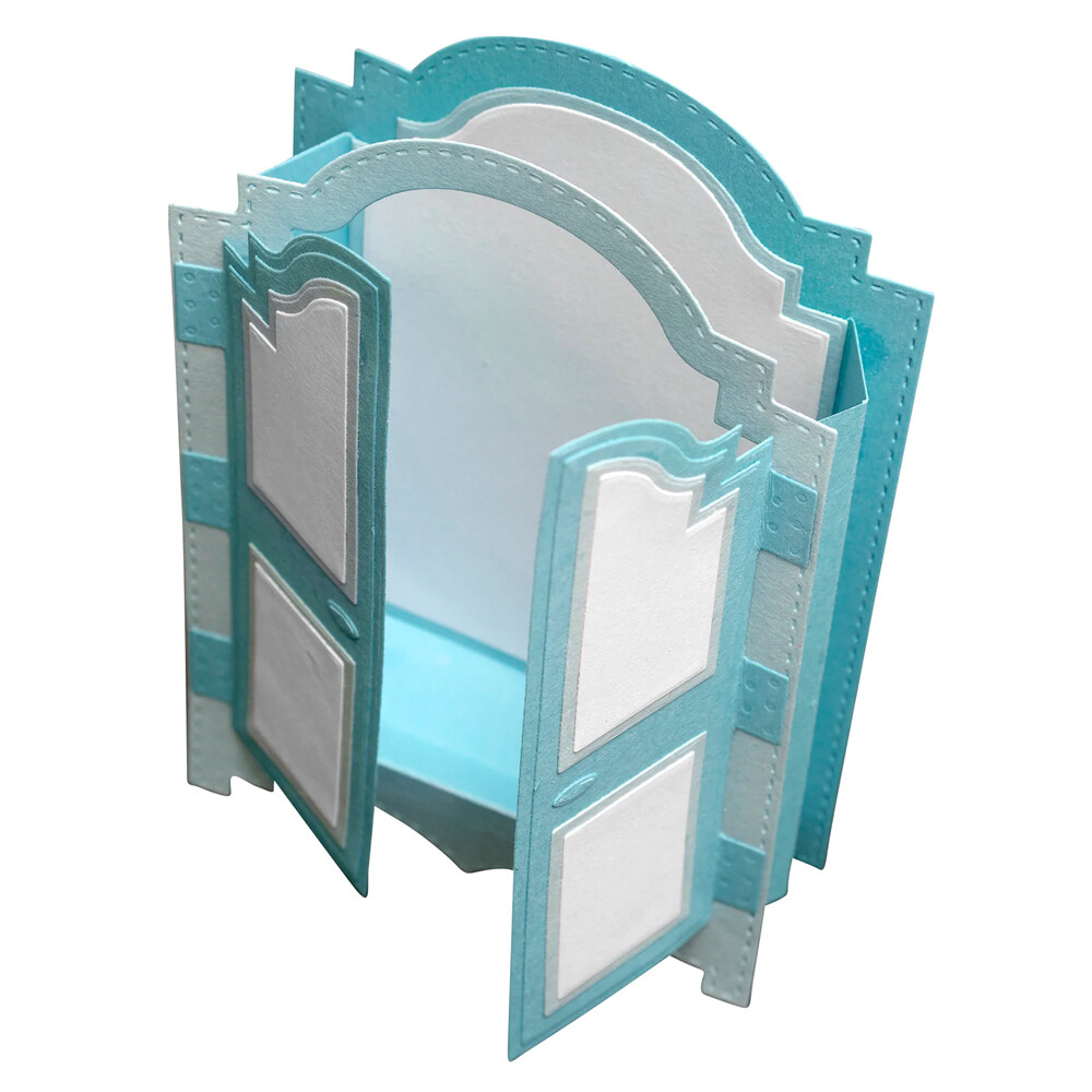 Metal Cutting Dies 3D Closet Card Shape DIY Scrapbooking Card Embossing Stencils