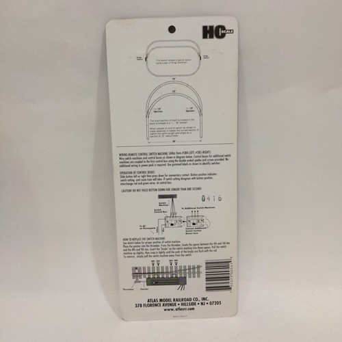Atlas HO Scale ~ Code 83 ~ Right Hand Remote Snap Switch Turnout ~541 - Picture 2 of 2