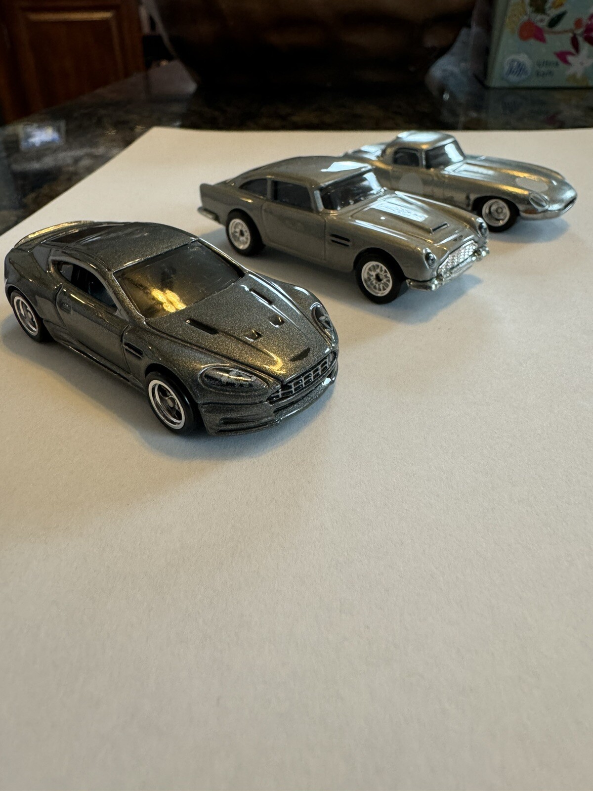 3 Hot Wheels Premium Aston Martin DB5-DBS Jaguar lightweight E-type Lot Loose