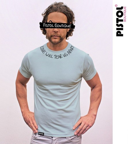Pistol Boutique Herren T-Shirt schiefergrün Crew LOVE WILL TEAR US APART - MEDIUM