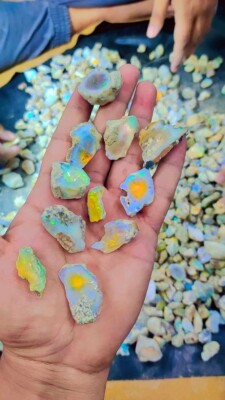 Rough Ethiopian Opal Random 100ct Parcel Multiple colors Natural mined Earth TOP
