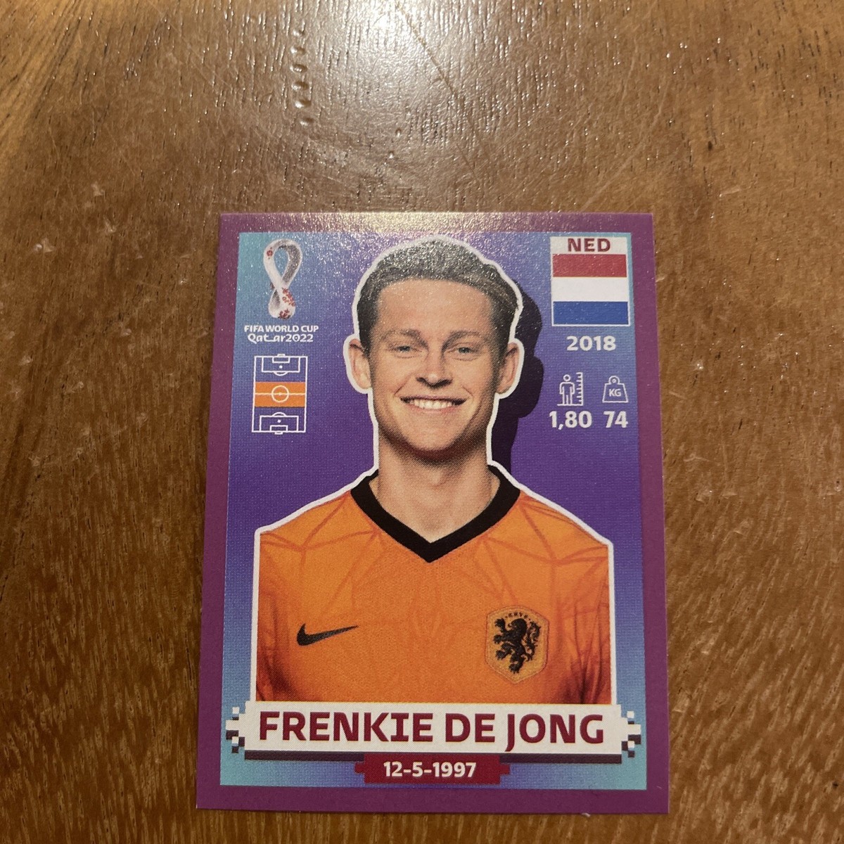 2022 Fifa World Cup Qatar - NETHERLANDS - FRENKIE DE JONG - PURPLE
