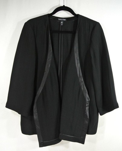 NEW Eileen Fisher Black Silk Blend Crinkled Jacket - Size M #T1762 - Picture 1 of 5