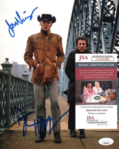 Jon Voight & Dustin Hoffman Signed Autograph 8x10 Photo Midnight Cowboy JSA COA - Picture 3 of 4