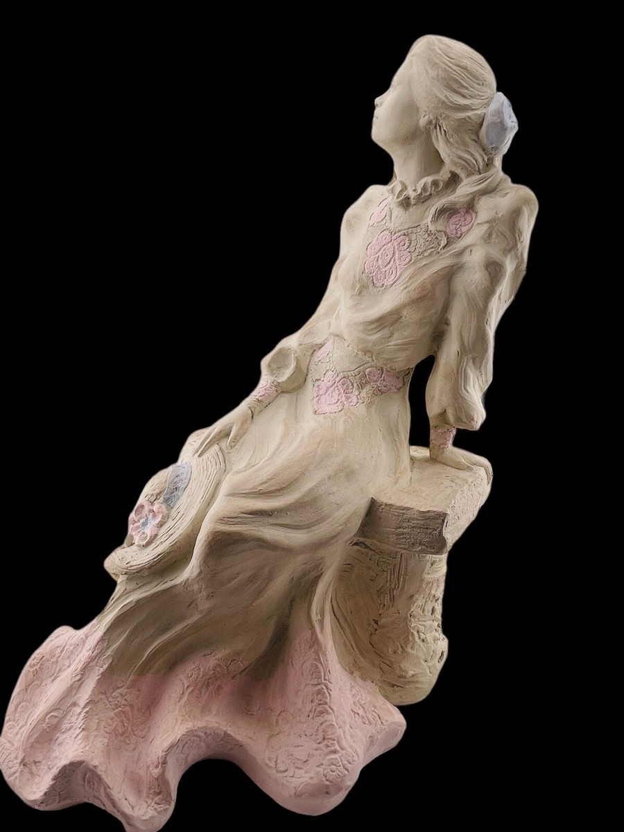 Signed Austin Sculpture Alice Heath Victorian Woman Emily
