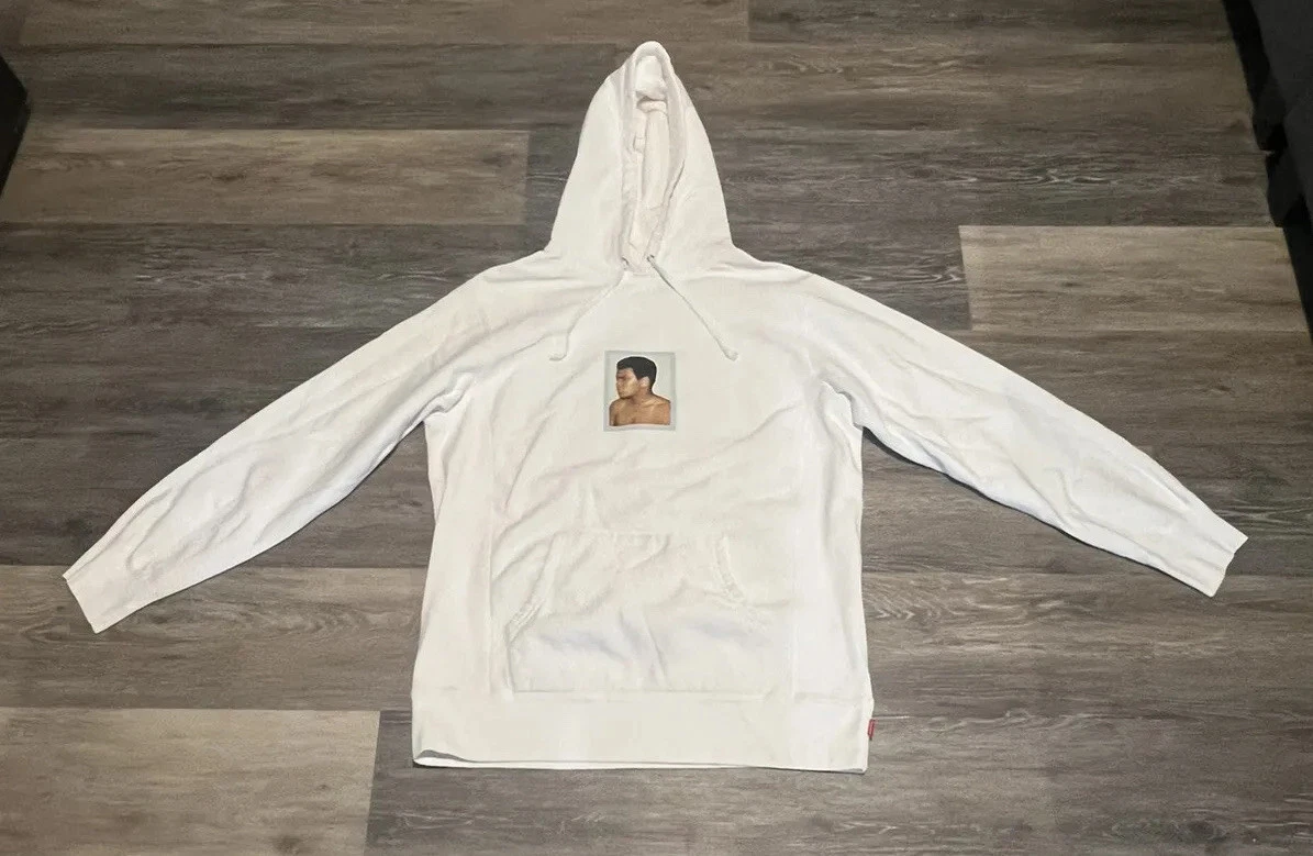 Sweat à capuche SUPREME 2016 Muhammad Ali / Andy Warhol XL blanc