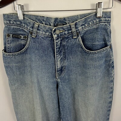Jean Flare Femme New York & Company Taille 10 - Bleu, Taille Ultra Basse, Neuf Avec étiquette