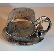 Meridian Silver Company Victorian Lilypad Napkin Ring