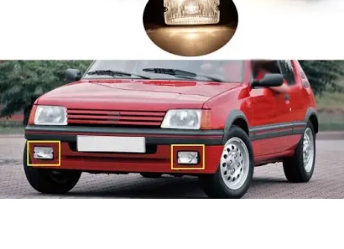 Feux LED Peugeot 205 GTI projecteurs anti-brouillard avant pour rallyes de régularité