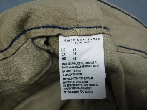 American Eagle pantaloncino beige classico Next Level Flex da uomo taglia 31 - Foto 11 di 11