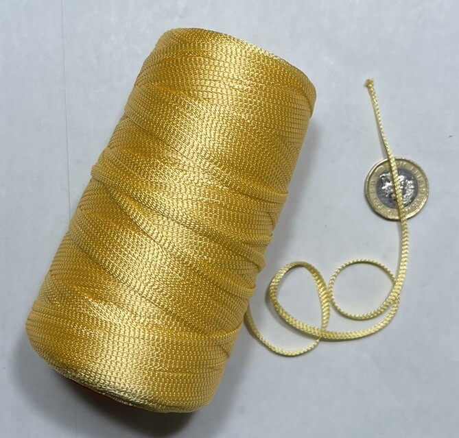 Job lot knitting yarn wool cone NEEDLE Ribbon Tape Yellow