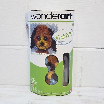 Spinrite Wonderart Latch Hook Kit 8X8'' Puppy *NEW* W/Latch Hook Damaged Box