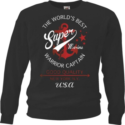 Sweatshirt SOUTH PACIFIC YACHT KAPITÄN STEUERRAD ANKER SKULL PIRAT SEGELBOOT