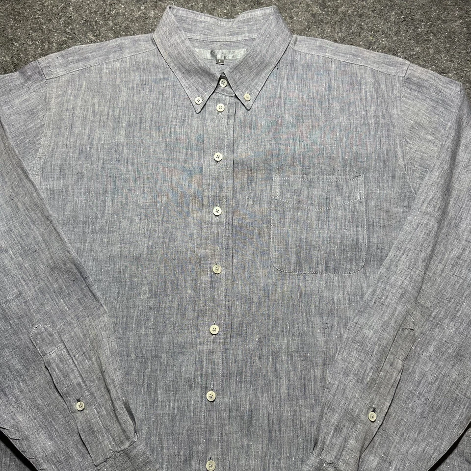 Camisa para mujer Claridge&King talla L gris manga larga con botones Foto 2 de 4