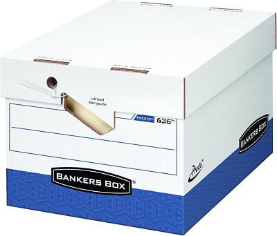 Bankers Box 12-Pack Presto Heavy Duty File Storage Boxes with Lids