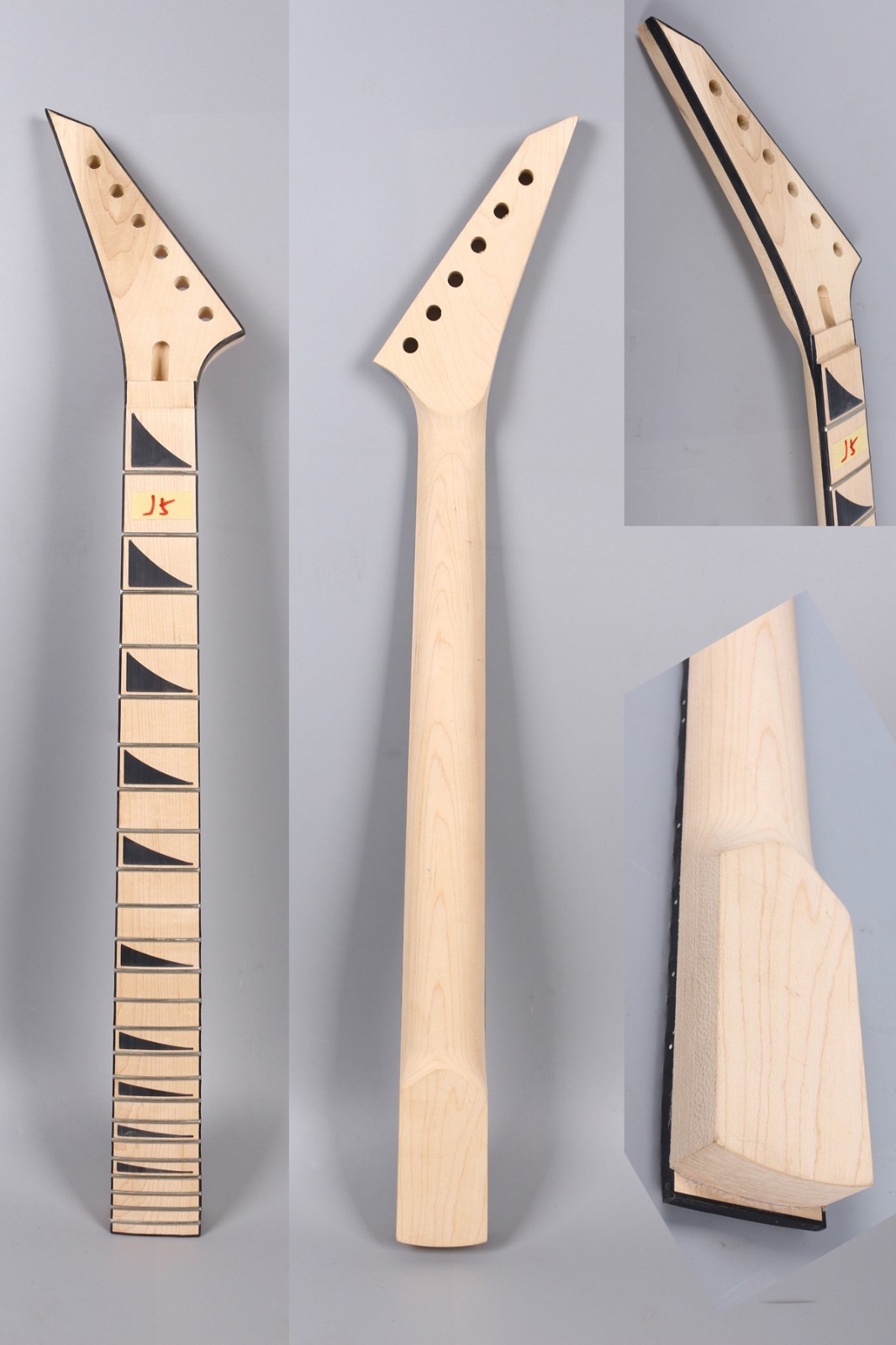 Left Hand Maple Guitar Neck 24Fret Jackson Shark Fin Headstock Truss