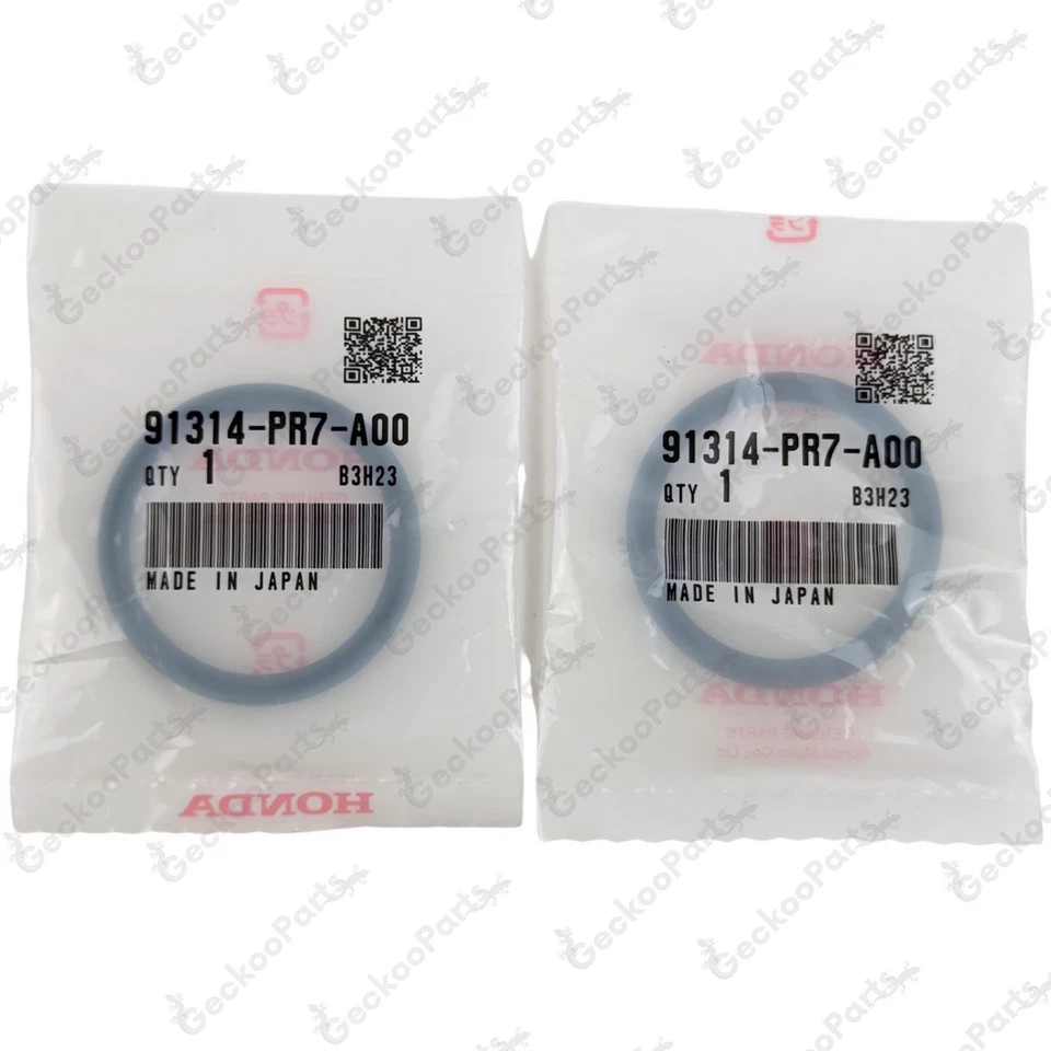 Honda Genuine Prelude H22 DOHC Coolant Connecting Pipe O-Ring 91314-PR7-A00 2pcs - Image 3 of 4