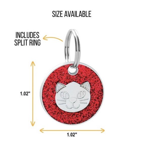 Tag ID gatto personalizzato piccolo personalizzato inciso Pet ID tag collari gatto forma gatto - Foto 2 di 6