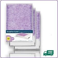 PetSafe ScoopFree Crystal Disposable Cat Litter Trays, Lavender Scent, 3-Pack