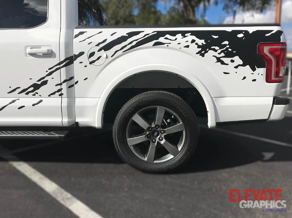 Calcomanías adhesivas gráficas de vinilo rayas laterales de terremotos 2009-2020 para Ford F150 Foto 2 de 4