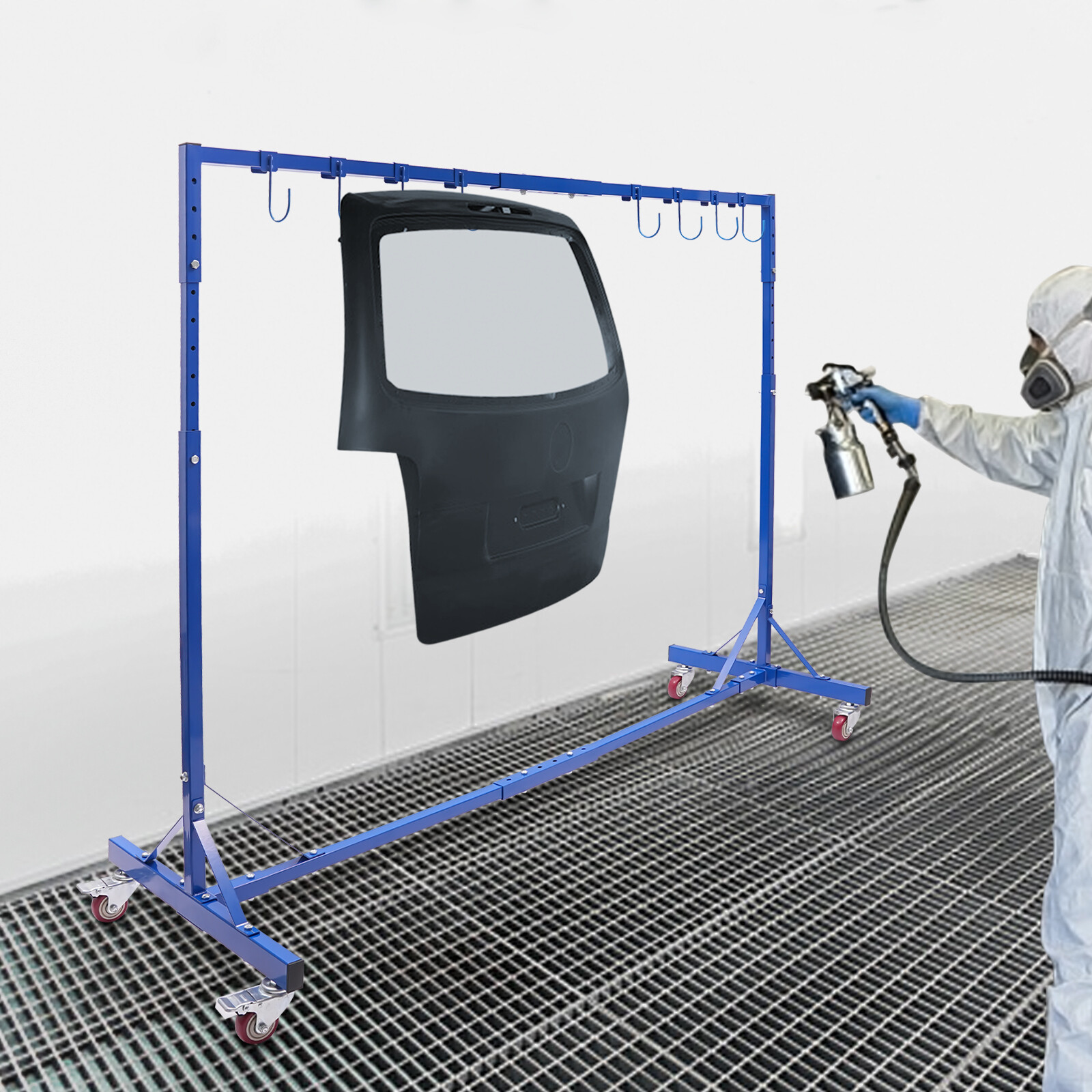 Automotive Painting Rack Auto Body Painting Stand Paint Hanger Rack 8 Hooks NEW