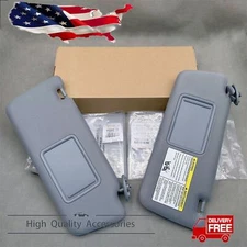 OEM 05-15 For Toyota Tacoma Sun Visor LH Driver & RH Passenger Side Gray 1 Pair