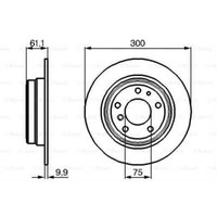 Bosch 2X Bremsscheibe Hinten 300 Voll FüR Bmw 5Er E34 0 986 478 321