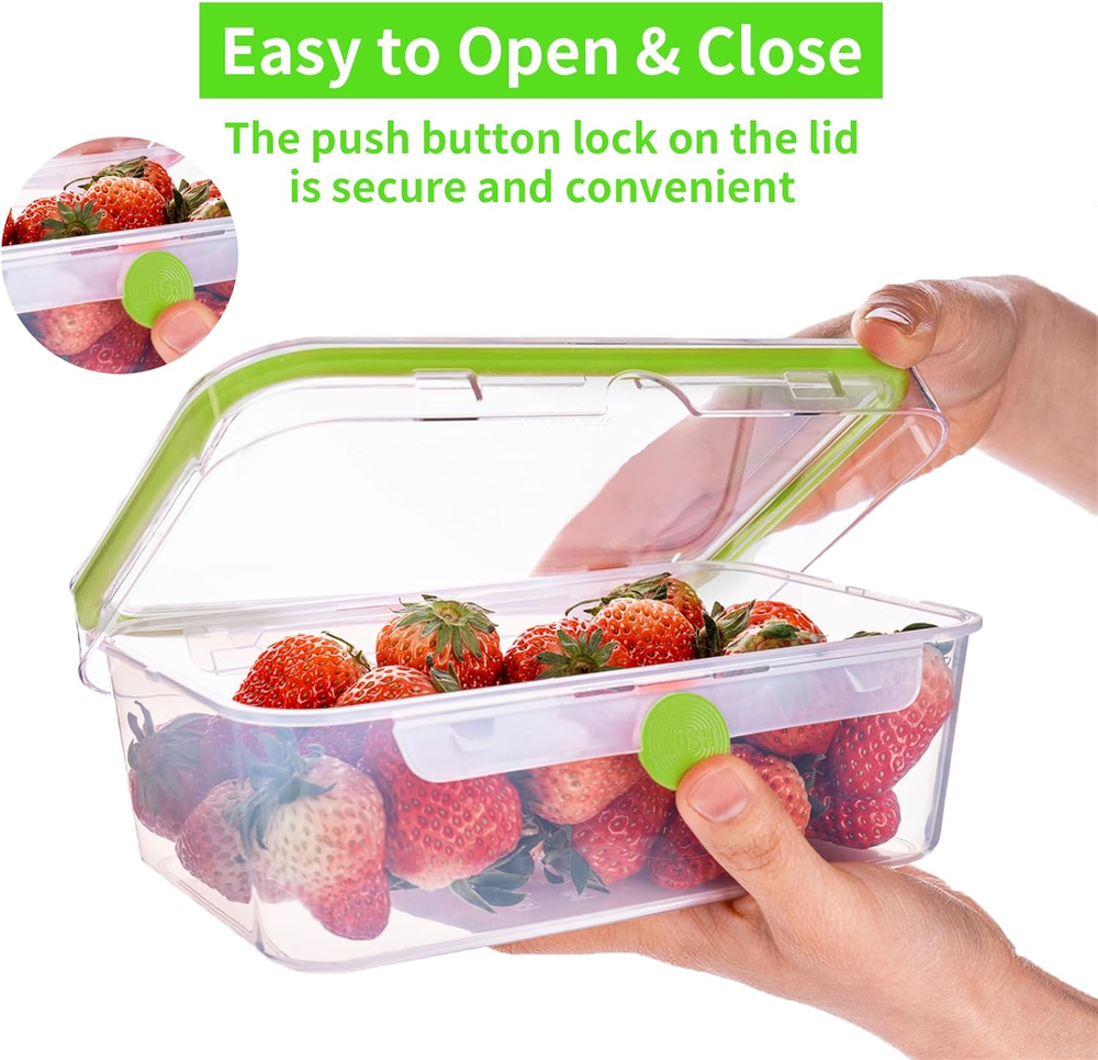 Airtight Bento Box Containers with 4 Lids - Leakproof Meal Prep Storage