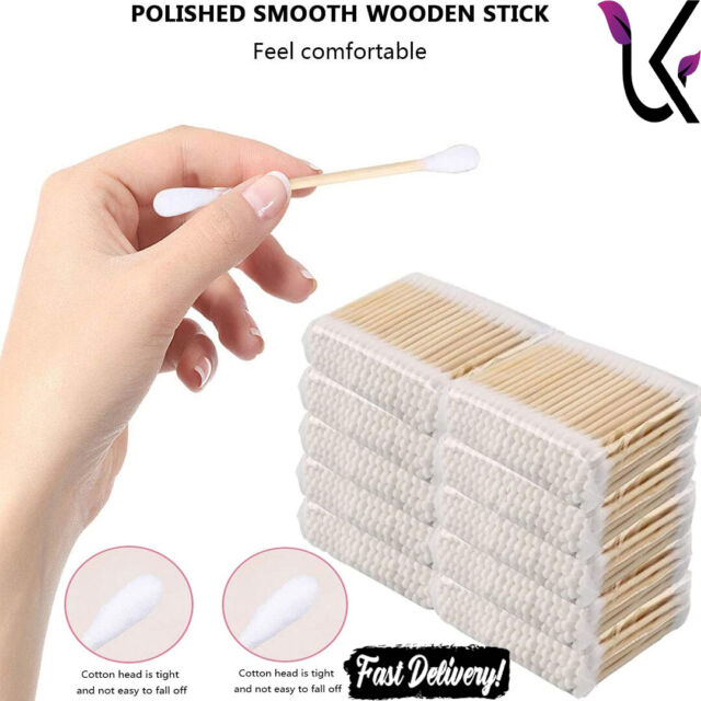 Bamboo Cotton Buds Wood Natural Biodegradable Cotton Swabs Ear Buds 50X-1000X
