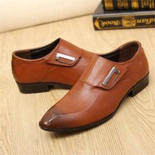 Mens Formal Business Oxfords Leisure pu Leather Wedding Dress Pointed Toe Shoes