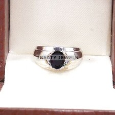 Black Onyx Oval Cut Gemstone With 925 Sterling Silver Ring For Men's A850