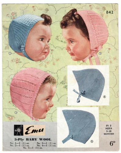 Strickanleitung Kopie 0100.  Babymützen, Mützen & Helme.  3-18 Monate