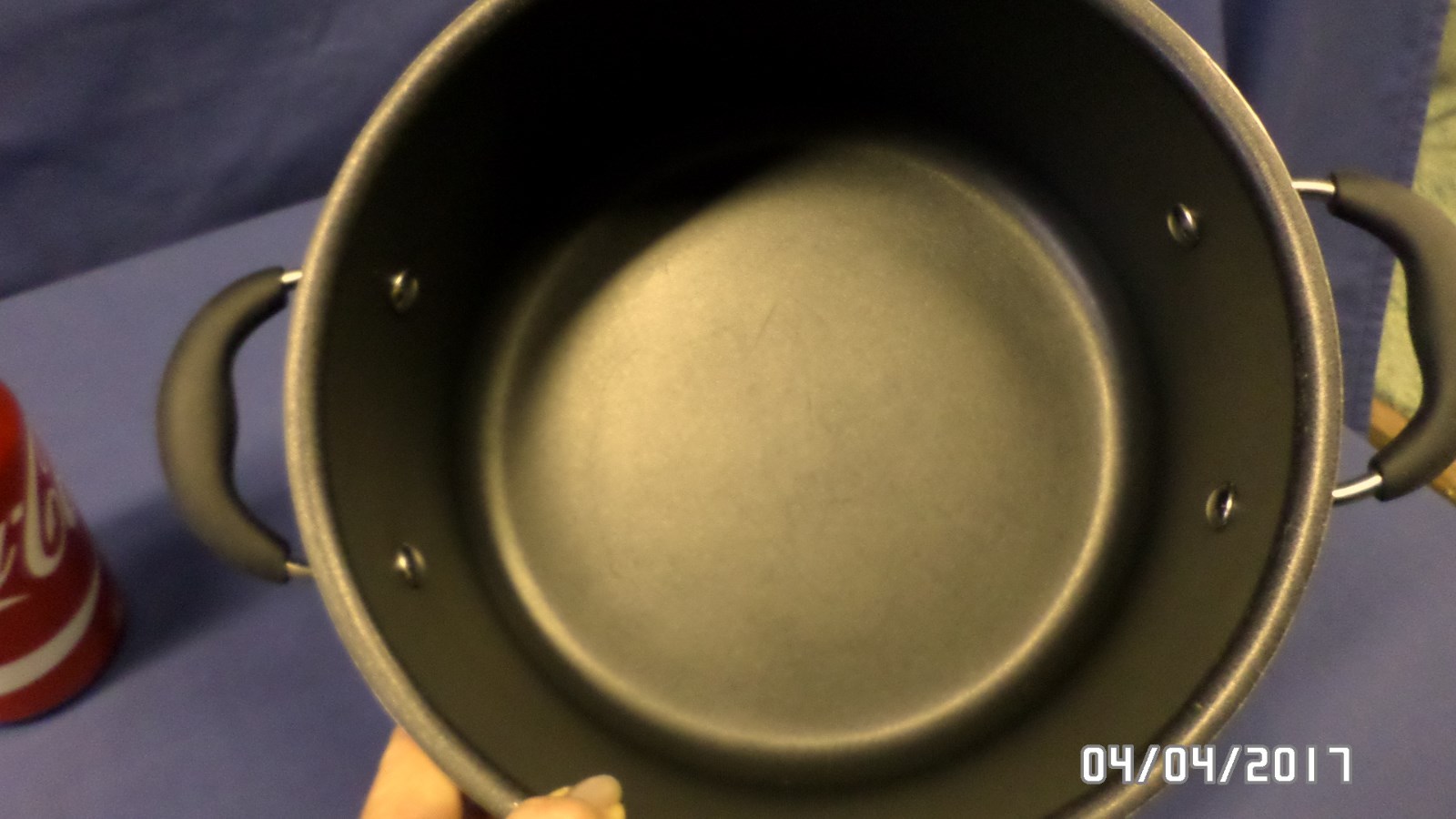 1932MJ Cuisinart 6 Quart Black Stock Pot #M5544-24BK Non Stick NO LID  VGC !