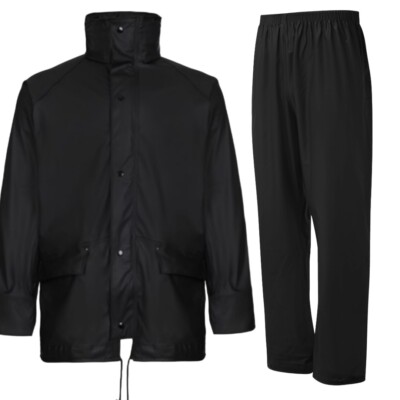 Fort Herren Airflex Wasserdicht Atmungsaktiv Winddicht Kapuze Jacke und Hose Set