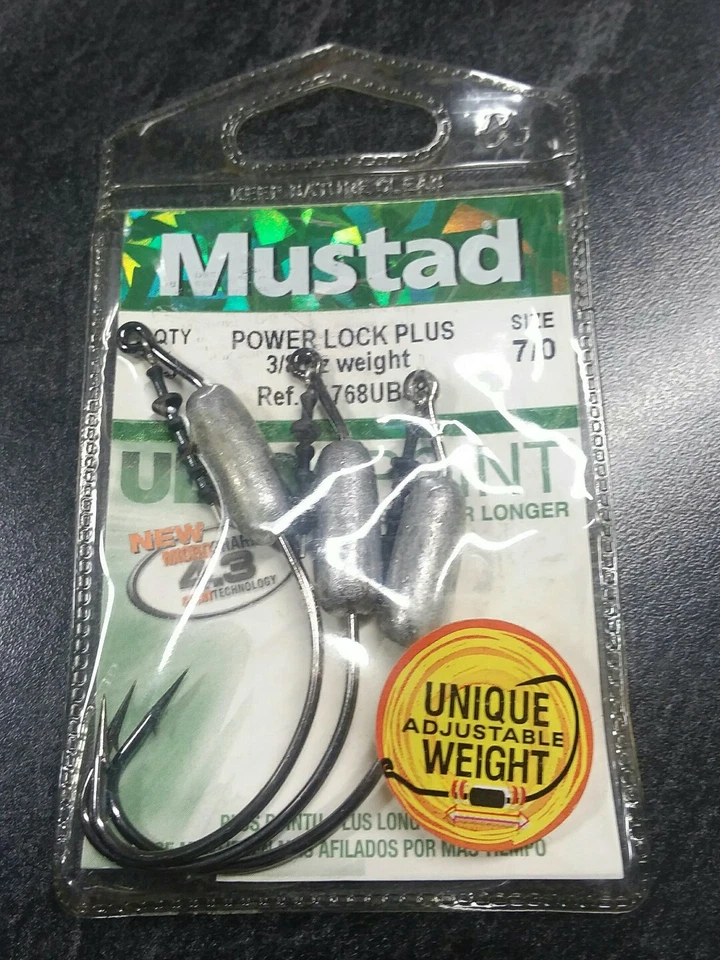 3ct #7/0 Mustad Power Lock Plus 3/8oz Ref. #91768UB38-7/0-3U ~ ULTRA POINT - Image 2 of 4
