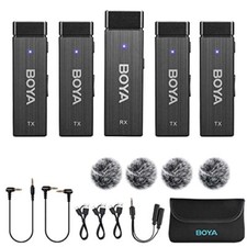 By-w4 2.4g Wireless Lavalier Microphone System With 4 Transmitters And A